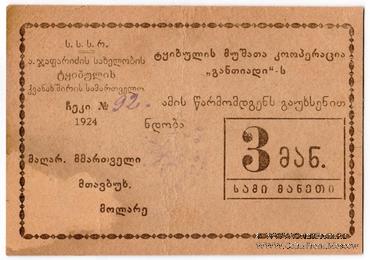 3 рубля 1924 г. (Ткибули)