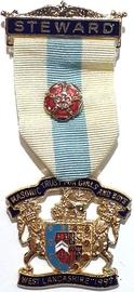 Знак MTGB 1997. STEWARD Masonic Trust for Girls and Boys.