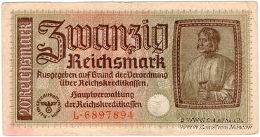 20 рейхсмарок 1939 г.