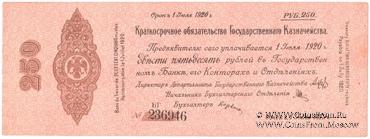 250 рублей 1919 г. (Омск)