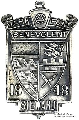 1948. Знак STEWARD Mark Benevolent Fund. 