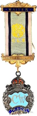 Знак за службу в качестве Городского Официанта (CW - City Waiter).