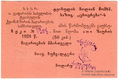 50 копеек 1924 г. (Ткибули)
