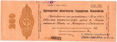 250 рублей 1919 г. (Омск)