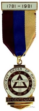 Знак 200-летия Ордена Друидов (Ancient Order of Druids)