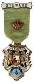 Знак RMIB 1905. STEWARD ROYAL MASONIC INSTITUTION FOR BOYS. – Королевский Масонский институт для мальчиков.