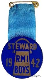 Знак RMIB 1942. STEWARD ROYAL MASONIC INSTITUTION FOR BOYS. – Королевский Масонский институт для мальчиков.
