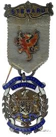 Знак RMIB 1908. STEWARD ROYAL MASONIC INSTITUTION FOR BOYS. – Королевский Масонский институт для мальчиков.
