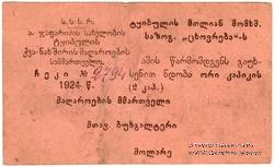 2 копейки 1924 г. (Ткибули)