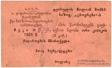 2 копейки 1924 г. (Ткибули)