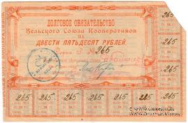 250 рублей 1920 г. (Вельск)